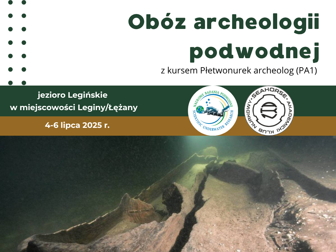 Obóz archeologii podwodnej z kursem płetwonurek archeolog (PA1)